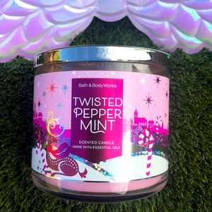 BBW Twisted Peppermint 3 wick candle